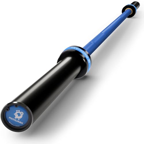 Ceramic Olympic Barbell 4/5/6FT – Short 2" Bar for Home Gym | Alloy/A3/45 steel. 400-500LB. 28mm knurled grip. Brass bushings. Squat, bench, deadlift, hip thrust. Fits standard plates. - color: Blue, size: 6FT-500LBS