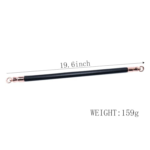 Spreader Bar Wooden Black PU Bar Home Gym with 2pcs Furry Black Adjustable Straps,Sports Aid Training Fitness Gear Pilates Aid Kit,Indoor Yoga Set - style: Black+Blue Kit