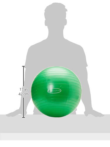 Fitvids Anti-Burst and Slip Resistant Exercise Yoga Fitness Birthing Ball with Quick Pump, 2,000-Pound Capacity, Multiple Colors and Sizes - color: Green, style: 15-18in (38-45cm), S