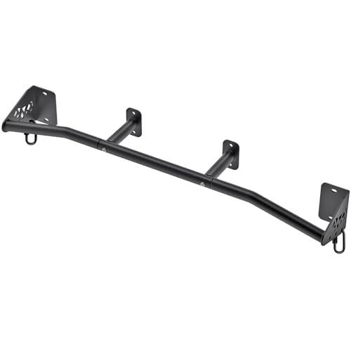 SELEWARE Heavy Duty Wall Mount Pull Up Bar, Joist Mount Chin Up Bar for Doorway, Sturdy Steel Construction, w/Resistance Band Hooks, Fits 32"/36" Wall Studs for Home Gym Strength Training - size: B: 36" x 1.3" Dia Grip