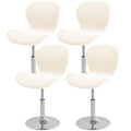 Gollense Bar Stool Covers with Backs, Set of 4 Stretch Jacquard Barstool Seat Covers, Washable Swivel Pub Counter Height Chair Slipcover Protector for Home Kitchen Cafe (T-Shaped Jacquard-Beige) - color: T-shaped Jacquard-beige