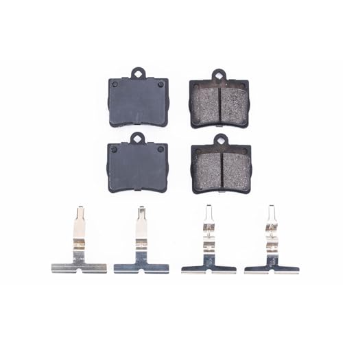 PowerStop Rear Brake Pads for Mercedes-Benz C230 1997-98 - Z17 Ceramic Brake Pads with Installation Hardware, 17-739 - style: 17-739