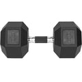 LIFERUN Rubber Grip Dumbbells Rubber Coated Cast Iron, with Anti-Slip Hex Black Dumbbell, Free Weights Dumbbell Set, 60lb/ 65lb/ 70lb/ 75lb dumbbell Single - style: 60lb