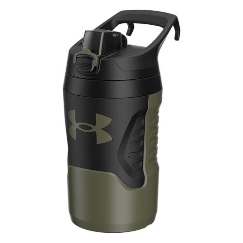 Under Armour 32 oz Insulated Water Bottles - Sports Water Jug with Fence Hook, Leak Resistant for Baseball, Football & More, 32 oz Insulated, Marine OD Green - color: Marine OD Green, size: 32 Ounces