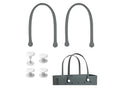 Replacement Straps for S/M Rubber Beach Bag, Replacement Handles with 4 Snaps, EVA Bag Strap Replacement - color: Gray
