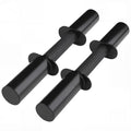 Pair of 16" Olympic Dumbbell Handles for 2-Inch Plates, Loadable Dumbbell Bars with Knurled Rubber Grips for Home Gym Strength Training