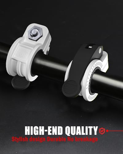 Mini Barbell Clips 1 inch I Multi-Size Adjustable Barbell Collar I 1 inch Barbell ClampsIQuick Release Weight Clips Pair of Locking for Dumbbell Bar - color: BLACK+WHITE