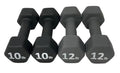 Neoprene Coated Dumbbell Hand Weight Set - style: 44-Pounds total -2 Pairs (10-LB, 12-LB)