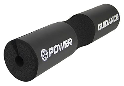 POWER GUIDANCE Barbell Squat Pad - Neck & Shoulder Protective Pad - Great for Squats, Lunges, Hip Thrusts, Weight Lifting & More - Fit Standard and Olympic Bars Perfectly - color: Black