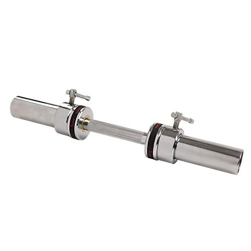 Sunny Health & Fitness Olympic Dumbbell Bars w/ 2 Ring Collars, 16-20 Inch - size: 20-Inch