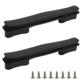 2Pcs Black Plastic Luggage Straps with Screws, Luggage Handle Replacement, Grip Carry Strap for Repair - color: Black