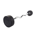 Body-Solid Rubber Coated Fixed Weights Curl Barbells - Weighted Bar for Weightlifting Exercise, Bodybuilding, Strength Training, Squat Rack & Bench Press - style: 70 lb