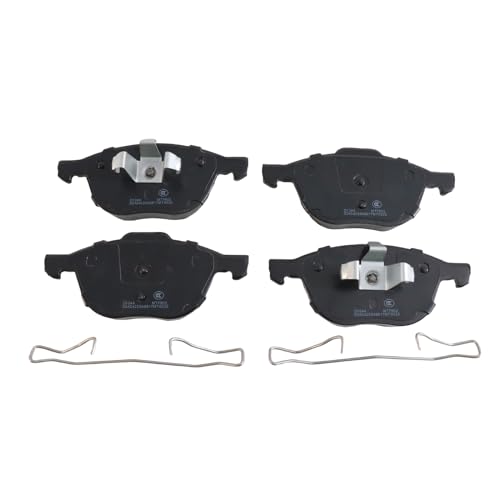 D1044 Front Ceramic Brake Pad Set for Ford Focus 2005-2007, EcoSport 2013 | for Mazda 3 2004-2006, 5 2006 | for Volvo C30 2008-2013, C70 2006-2013, S40 2004-2011, V50 2005-2011