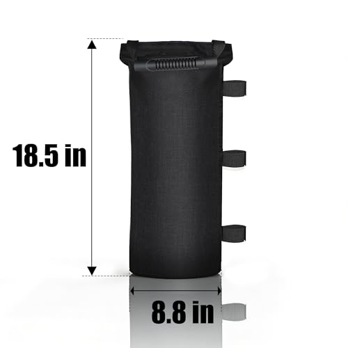 Canopy Weights Sand Bags for Weight Windproof Pop up Canopy Tent -(No Sand)-4 Pack-112LBS - color: Black