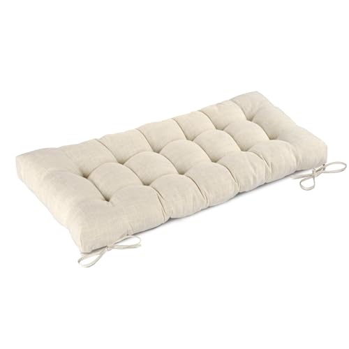 Indoor Bench Cushion for Indoor Furniture 48"x19" Beige 1 Pc | Thick, Stay in Place, Textured Fabric, for Entryway Window Shoe Storage and Kitchen Bench, Comfort Sitting, Upgrade Decor - color: Beige