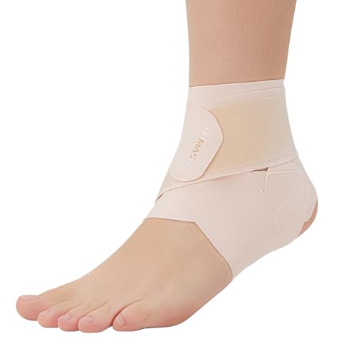 Ultra Thin Ankle Wraps Ankle Brace for Men ＆ Women, Adjustable Ankle Straps for Arch, Sprained Foot, Tendinitis, Football, Basketball, Running（Misty Rose, Pack of 1） - color: Misty Rose, size: Pack of 1