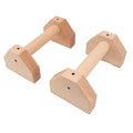 2pcs Wooden Push Up Handles, Anti Slip Pushup Bar with Silicone Pads, Joint Friendly Parallettes for Calisthenics Handstand and Floor Workouts for Men Women - size: 25cm / 9.8in