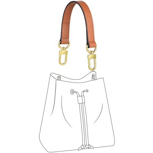 Genuine leather purse Handle compatible with Neonoe for Metis Noe BB NM Beaubourg Hobo - color: Brown-purse Handles
