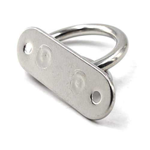 Ceiling Wall Mount Hook Heavy Duty Anchor with Ring 1/4" 6mm 304 Stainless Steel Great for Yoga Swings Hammocks/Boat Rigging/Marine Deck Hardware/Suspension Training Straps - color: 6mm ellipse with ring