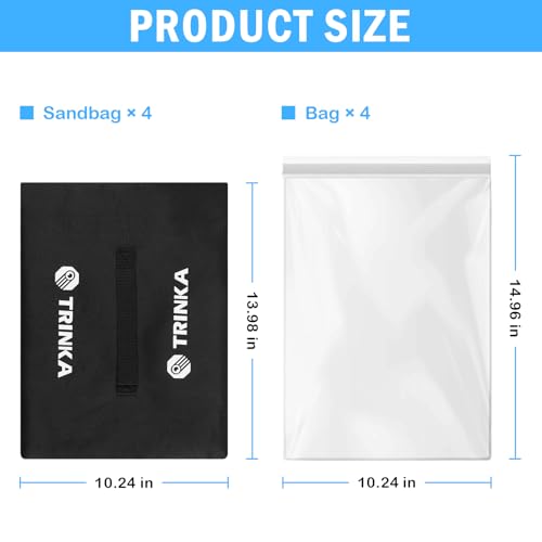 4PCS Sports Net Sandbags, All Sport Sandbags, Weighted Anchors | for Baseball Nets, Soccer Goals, Golf Nets, Football Nets, Hockey Nets and More, Black