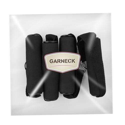 Garneck 4pcs Resistance Band Handles Plastic D Ring Exercise Strap Foam Handle Band Fitness Equipment for Home Gym Overhead Strength Training Stretching Black - color: 4pack