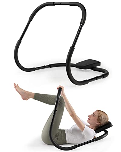 Ab Crunch Machine, Ab Roller for Home, Portable Ab Cruncher Sit Up Exercise Equipment for Core Strength, Sturdy Ab Workout Equipment, Black