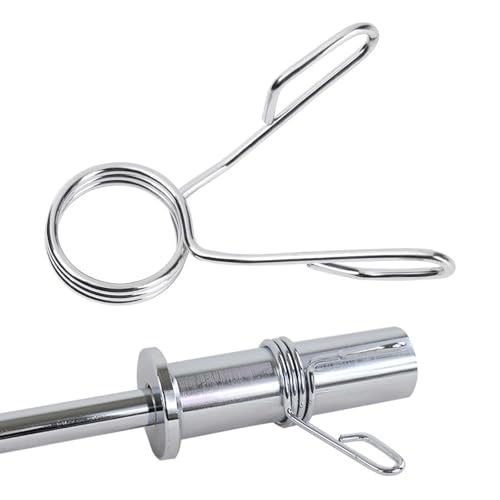 Barbell Spring Collars Dumbbell Clamps Lock Clips Gym Olympic Barbell Circlips Buckles 2 Inches Metal Weight Lifting Accessory 2 Pack