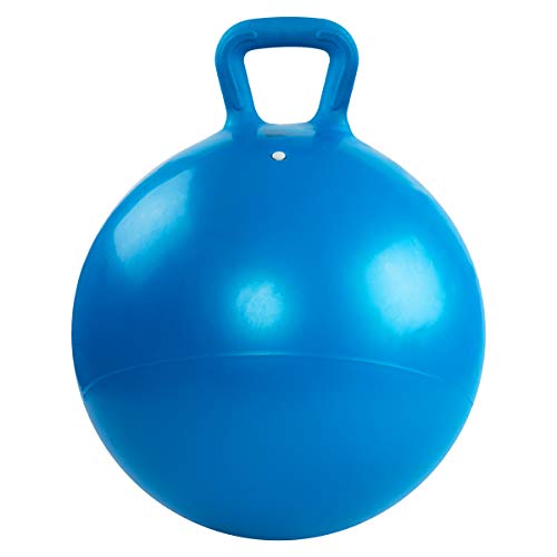 Hopper Ball, Bouncing Ball with Handle, 20 Inches Jumping Hoppity Hop Toys, Sit and Bounce on Toys for Boys and Girls Gifts - color: Blue Smile, size: Age:7-12(20''/50cm)