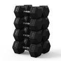 Hex Dumbbell Set 60-650lb, Weights Set Rubber Encased, Home Gym | PAPABABE Complete & Durable Cast Iron Core Odorless PVC Antiroll Hex Shape Ergonomic Chrome Handle Versatile Home Gym - size: 430 lb Set (Pair of 45, 50, 55, 65), style: Chrome Grip