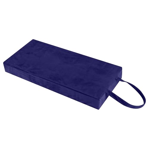 Colingmill Personal Prayer Kneeler Pad 18 3/4 Inch Christian Kneeling Pillow Microfiber and High Density Foam Personal Religious Prayer Kneeler Pad Pillow Bench for Kneeling Christian Gift(Navy Blue) - color: Navy Blue
