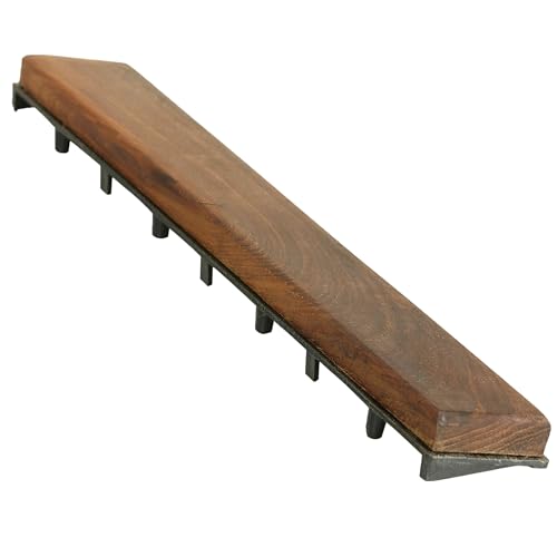 Bare Decor EZ-Floor Loop Ends Side Trim Piece for Flooring in Solid Teak Wood, (Set of 8) - size: 8 Trim Pieces (Loop Ends)