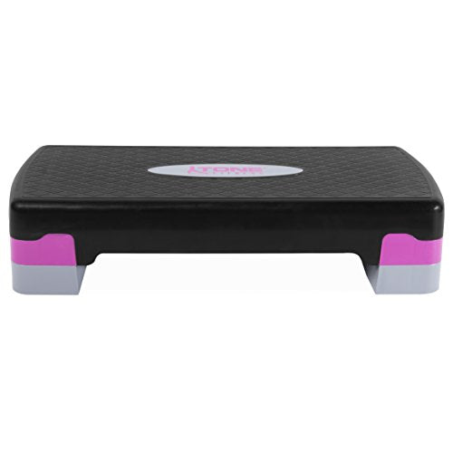 Tone Fitness Compact Aerobic Step Platform | Exercise Step - style: Black/Purple