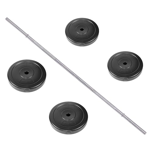 Signature Fitness Vinyl Standard 1-Inch Plate Weight Plate for Strength Training and Weightlifting, Multiple Sizes