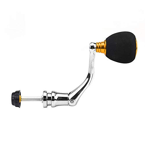 Tbest Fishing Spinning Reel Handle Metal Rocker Arm Reel Replacement Power Handle Grip - color: Gold, size: Large