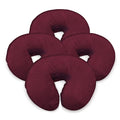 LONDON LINENS Premium Extra Thick 100% Cotton Flannel Massage Face Cradle Cover, Includes 4pcs (4, Burgundy) - color: Burgundy, size: 4