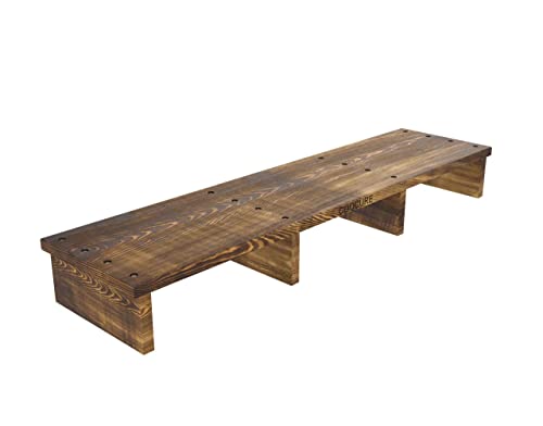 39IN Long Wooden Step Stool for Elderly, Half Wooden Riser Step Stool for High Bed, Bathroom, Kitchen and Living Room, 400LBs Loading(39.0" L*11.5" W*4.6" H) - color: Charcoal