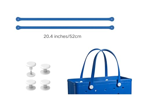 Replacement Straps for S/M Rubber Beach Bag, Replacement Handles with 4 Snaps, EVA Bag Strap Replacement - color: Blueyed