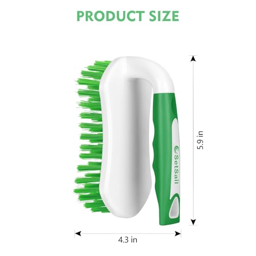 SetSail Scrub Brush, Heavy-Duty Scrub Brushes for Cleaning with Stiff Bristles Cleaning Brush for Shower, Bathroom, Carpet, Kitchen and Bathtub Scrubber - 2 Pack Green - color: Green, size: 2-pack