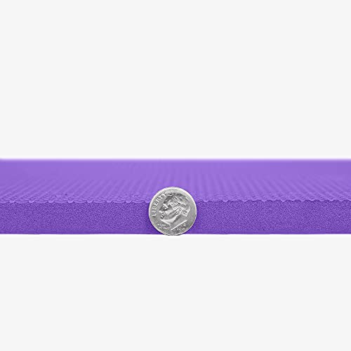Flooring Inc's Puzzle Exercise Mats, EVA Foam Interlocking Floor Mats for Protective, Cushioned Workout Flooring for Home and Gym Equipment, Multiple Sizes & Colors - color: Purple, size: 1/2" Thick