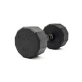 CAP Rubber Coated Dumbbell Weights, Free Weights for Home Gym Strength Training, Anti-Roll Hex Dumbbells with Black, Chrome & Comfort Grip Handles, Singles - size: 10 lb, style: 12-Sided - Black Handle