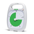 TIME TIMER PLUS 5 Minute Desk Visual Timer - Countdown Timer with Portable Handle for Classroom, Office, Homeschooling, Study Tool with Silent Operation (White) - size: 5-1/2 x 7 in, style: 5 Minutes