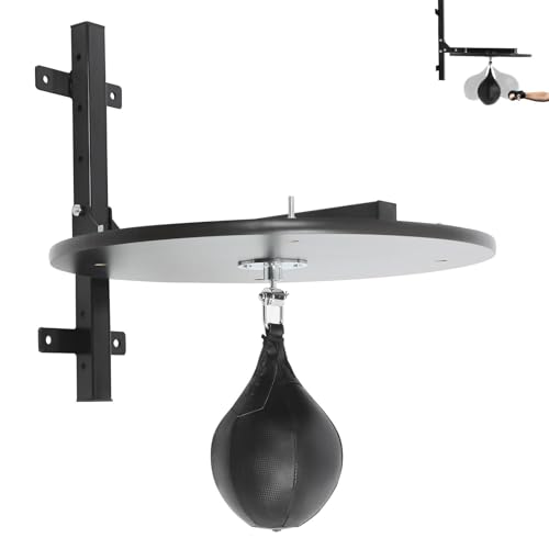 Speed Bag Platforms with Adjustable Mount Speed Bag wall Mount - Height Adjustable Heavy-Duty Boxing Kit for Adults, 360° Rotatable Punching Ball Platform, Wall-Mounted Home Gym Boxing Equipment