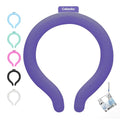 Neck Cooling Tube with Cold Insulated Bag,Reusable 18℃/64℉ Ice Neck Ring Wearable Body Cooling Products for Summer (Navy) - color: Navy