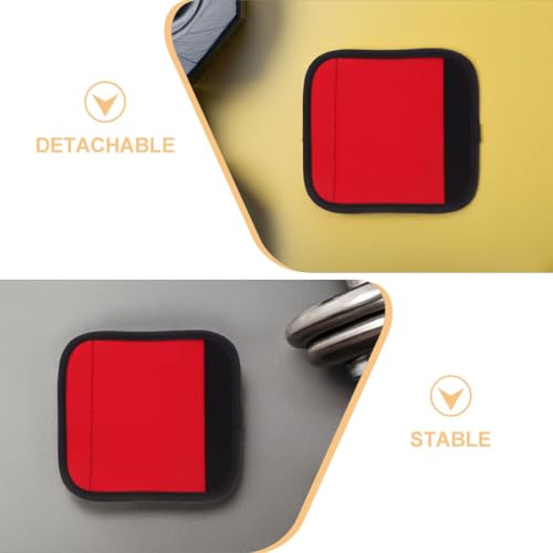 Yardwe 3pcs Detachable Anti-Slip Pull-up Handle Grip Sleeves Protective Pads for Doorway Horizontal Bars Dumbbells Barbells, Black - color: Red