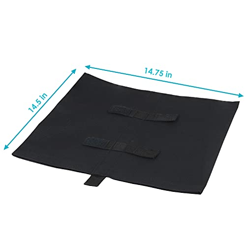 Sunnydaze Polyester Sandbag Canopy Weights - Fillable Canopy Anchors - Easy to Attach - Set of 4 - Black