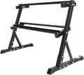 BalanceFrom Dumbbell Rack Stand, Multi-Tier Weight Rack for Dumbbells & Kettlebells, Heavy Duty Home Gym Storage Rack, Includes 25 lb Dumbbell Pair, Black - style: 2 Tier