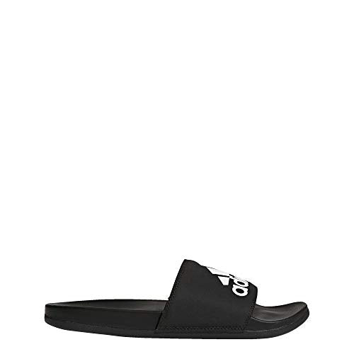 adidas Women's Adilette Comfort Slides - color: Black/Black/White, size: 19 Women/18 Men