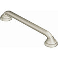 Moen Brushed Nickel Bathroom Safety Ultima 18-Inch Designer Bathroom Grab Bar with Curl Grip for Elderly or Handicapped, R8718D3GBN - color: Brushed Nickel
