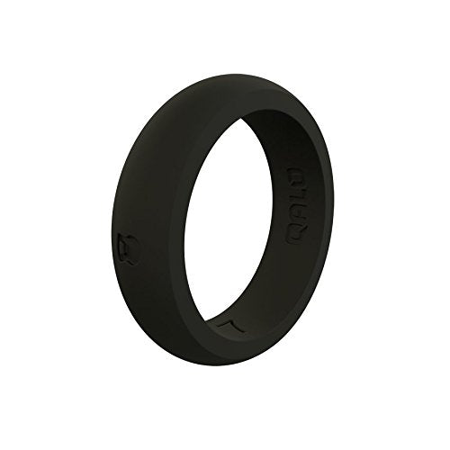 Women's Black Classic Athletics Silicone Ring Size 06 - color: Black - Kettlebell, size: Size 6