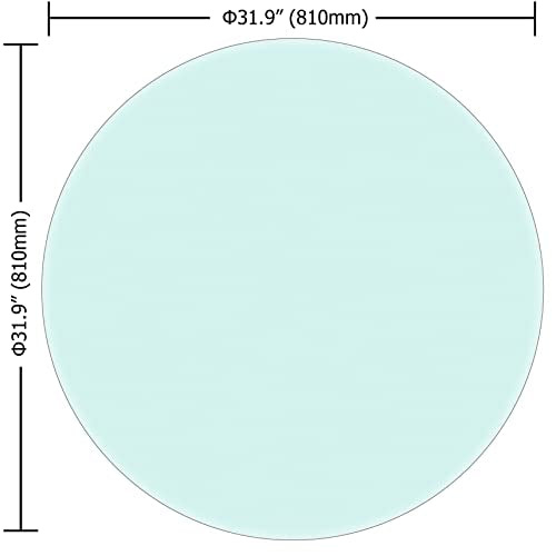 32" Round Glass Table Top - 3/8" Thick Beveled Edge Tempered Glass, Replacement Glass Top for Kitchen/Patio - size: 32 INCH, style: 3/8"thick - Beveled